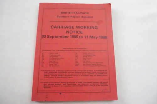 1985 carriage working - carriage, notice