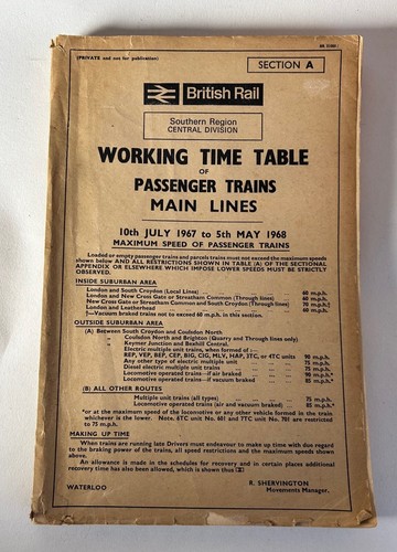 Southern region working - br,